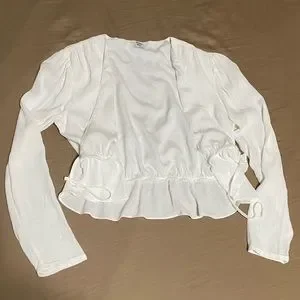 Sunday Best | Tops | Aritzia Sunday Best White Tie Front Blouse ...